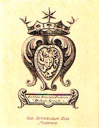 Bookplate of Prince Frederick Duleep Singh, c.1900